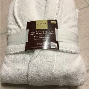 Bathrobe Full Length White 100% Turkish Cotton